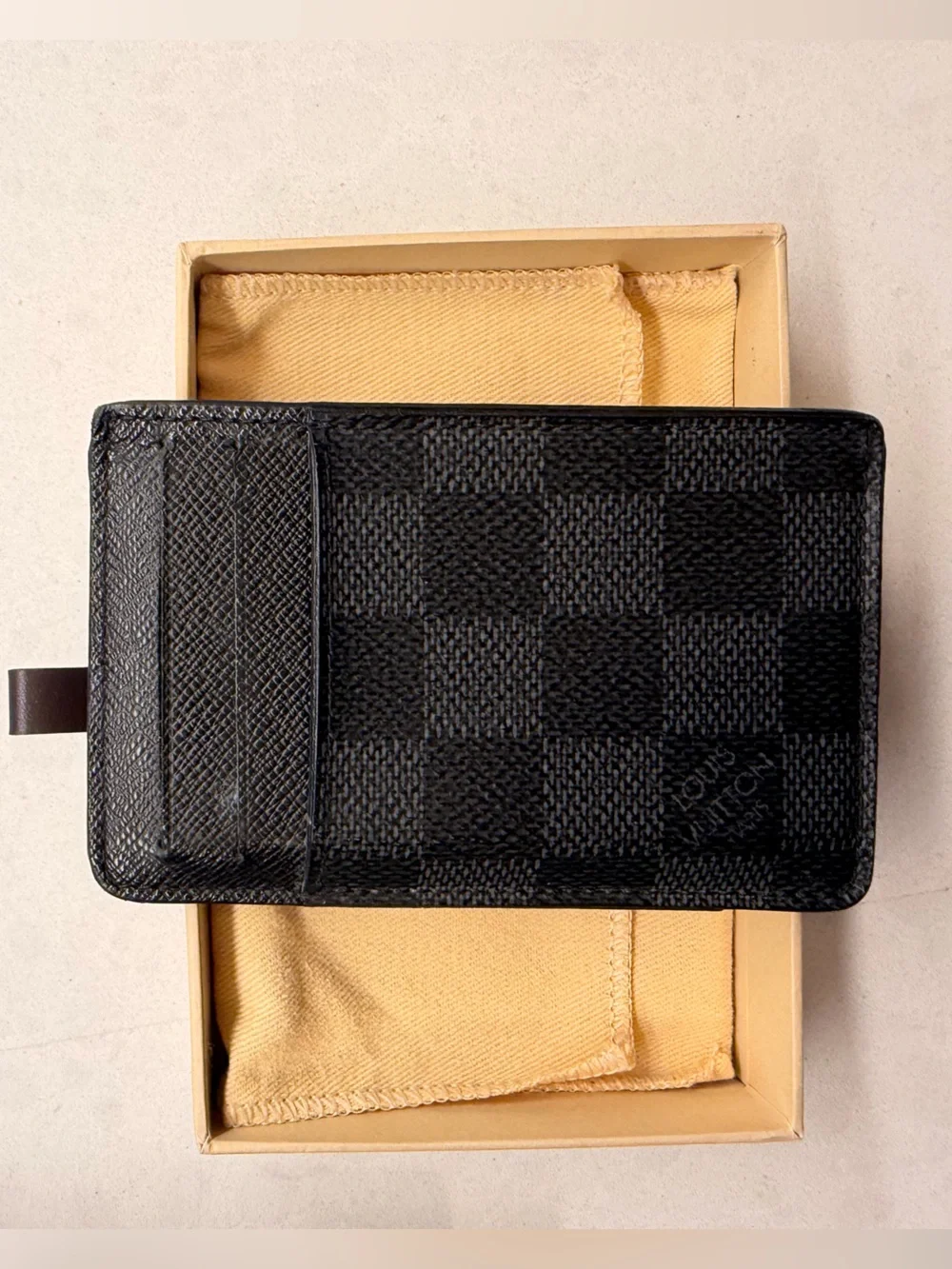 Louis Vuitton Black Damier Graphite Card & Key Holder